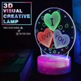 thumbnail image 3 of Luz de noche para niñas, lámpara de ilusión óptica 3D, lámpara de mesita de noche que cambia de color, lámpara de mesa táctil, decoración para el Día de la Madre, regalo para niños, mujeres y niñas (, 3 of 5