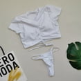 thumbnail image 7 of BONIXOOM Plus Size Swimsuit For Women Tankini Drawstring Solid Bikinis Bikini Summer Swimwears on Clearance White Size 8, 7 of 7