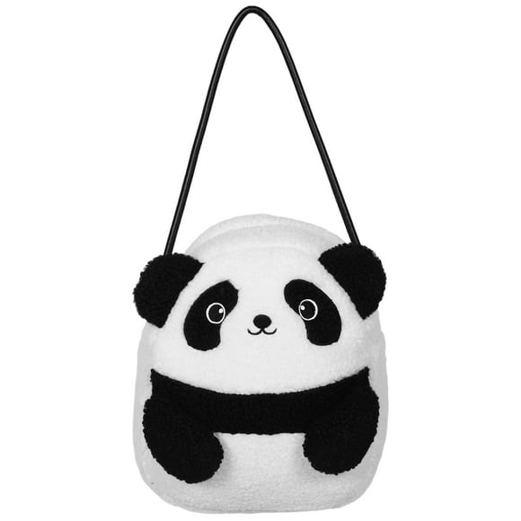 GOOHOCHY Bolso de Panda Kawaii: Bolso de hombro con diseño de panda de peluche - Monedero de peluche - Elegante bolso de peluche para mujer, ideal para actividades al aire libre y salidas informales