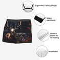 thumbnail image 3 of Pofeuu Regal Stag In Forest Print Men’s Boxer Briefs, Moisture-Wicking Underwear, Regular,Trunk-Large, 3 of 5