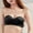 Black, variant on Amidoa Push-up Bras for Older Women Wire-Free Black Solid Adjustable Straps Bandeau Lingerie for Women L