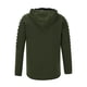 thumbnail image 3 of pstuiky Camisas para hombre de manga larga, Suéter informal de moda para hombre, color liso, con capucha y manga larga, con diseño arrugado camisetas de hombre l, 3 of 5
