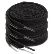 3pair 3/8" Double Layer Flat Athletic Shoe Laces Strings for Sneakers 24-72 Inch