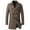 Khaki, variant on Dovford Trench Coat Men Single Breasted Wool Blend Coat Mid Length Pea Coat Notch Lapel Jacket Business Casual Overcoat 2025