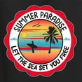 thumbnail image 6 of Wild Bobby Summer Paradise Let the Sea Set You Free Unisex Crewneck Sweatshirt, 6 of 6
