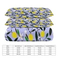 thumbnail image 2 of 3 Pcs Soft Bedding Set, Includes 1 Duvet Cover with Zipper And 2 Pillow Shams,Lemons Blue Queen(90"×90"), 2 of 8