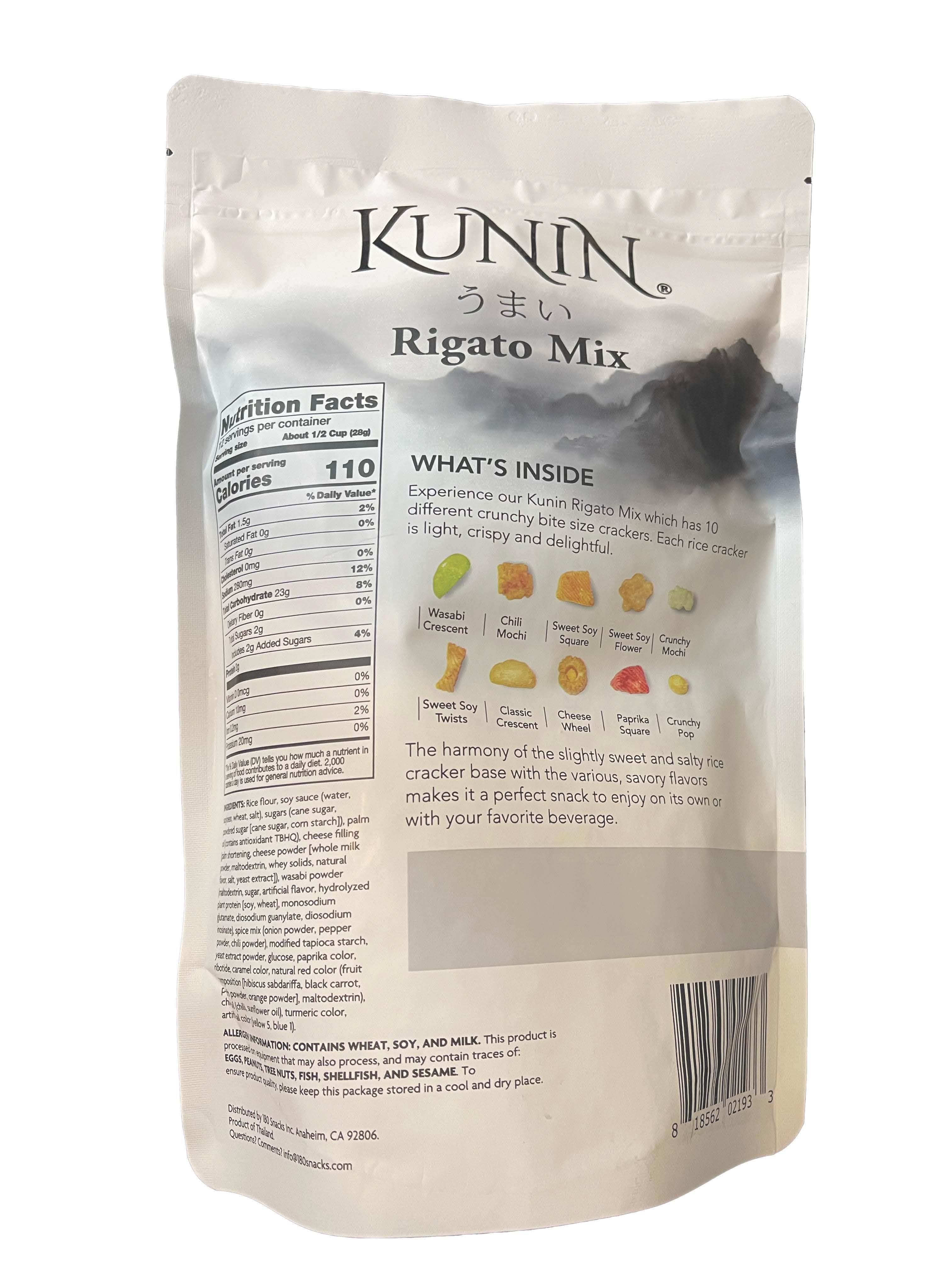Kunin Rigato Mix, Premium Asian Rice Crackers 12 oz.