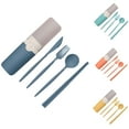 thumbnail image 2 of Huayishang Dinnerware Sets Portable Tableware Fork Spoon and Chopsticks Set Storage Box Five Piece Set, Kitchen Essentials Clearance Sale Orange, 2 of 7