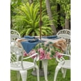 thumbnail image 2 of Easter Outdoor Tablecloth - 54 Inch Round Dining Table Cover, Spring Watercolor Bunny Eggs Flower Leaf Beige Waterproof Outdoor Table Cloth with Umbrella Hole & Zipper for Picnic/Patio/Party, 2 of 7