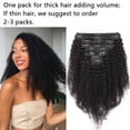 thumbnail image 6 of HAIRRO Kinky Curly Clip in Hair Extensions Real Human Hair for Black Women 3C 4A Kinkys Curly Clip In Full Head 100% Brazilian Remy Human Hair Natural Color 10Inch 8Pcs/18clips, 6 of 8