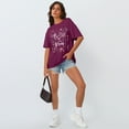 thumbnail image 4 of SUNBS Oversized Graphic Tees for Women - Casual T Shirts for Women Round Neck Floral Tops, 4 of 8