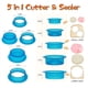 thumbnail image 4 of Inteprter Pack of 5 Sandwich Maker Plastic Set Pastry Sandwiches Round Bread Dessert Baking Mold Lunch Cakes Making Toast Shaped Type2, 4 of 6