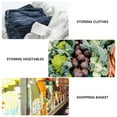 thumbnail image 3 of COOPHYA 1Set Plastic Shopping Basket Woven Navy Organizer For Adults, 3 of 4