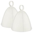 thumbnail image 1 of Sauna de lana de sauna Aislamiento de calor Accesorios de ducha unisex White 2pcs, 1 of 3