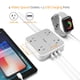 thumbnail image 2 of Power Strip TESSAN con 3 puertos USB, 4 salidas, cable de 1,5 m, color gris, 2 of 7