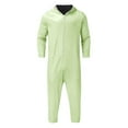 thumbnail image 5 of QATAINLAV Womens Fall Winter Hooded Bib Pants Solid Color Casual Front Zipper Jumpsuits Long Sleeve Overalls Rompers with Pocket, Mint Green, M, 5 of 10
