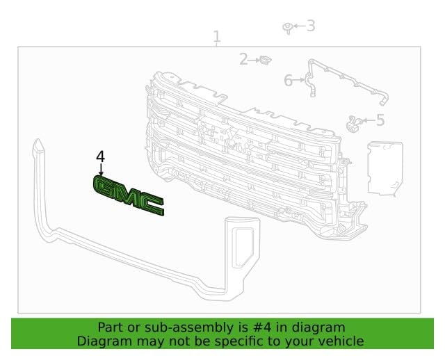 1-PC Sierra Badge Emblem In Glossy Black Finish For GMC Yukon &amp; Sierra 2019-2024 Models