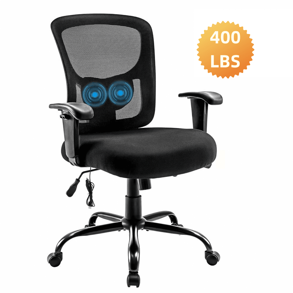 Big and Tall Office Chair 400lbs, Heavy Duty Ergonomic Mesh Chair