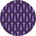 thumbnail image 1 of Ahgly Company Machine Washable Indoor Round Transitional Dark Purple Area Rugs, 5' Round, 1 of 7