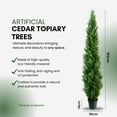 6 Foot Outdoor Artificial Cedar Topiary Tree UV Rated Plant Outdoor