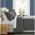 thumbnail image 6 of Brooklyn Loom Essential 100% Cotton Washed Softness 3-Piece King Comforter Set in Grey, Solid Color, OEKO-TEX Certified, 6 of 10