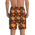 thumbnail image 5 of Salouo Autumn Pumpkin Pattern Men's Sleep Pajama Shorts,Pajama Bottoms Elastic Waistband Sleep Pajama Short PJ Shorts for Men -3X-Large, 5 of 6