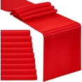 thumbnail image 1 of 15 Pack Pink Satin Table Runner 12 x 108 Inch Long Table Runner for Wedding Birthday Party Engagement Decorations, 1 of 7