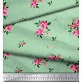 thumbnail image 3 of Soimoi polyester Crepe Fabric Leaves & Rose Flower Print Fabric by the Yard 42 Inch Wide, 3 of 3