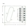 thumbnail image 2 of NATEFEMIN Replacement Bridge for Fender Tele Telecaster Guitar, Six Saddle Design, 52.5mm Hole Distance, Includes Wrenches and Screws, 2 of 6