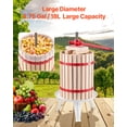 thumbnail image 5 of VEVOR 4.75 Gal/18L Fruit Wine Press, Solid Wood Basket with 8 Blocks, Heavy Duty Manual Juice Maker, Cider Apple Grape Tincture Honey Olive Oil Making Press with Handle for Kitchen, Home, 5 of 9