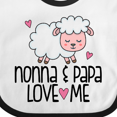 thumbnail image 4 of Inktastic Nonna and Papa Grandchild Lamb Boys or Girls Baby Bib, 4 of 4