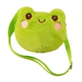 thumbnail image 1 of Linda bolsa de cuerpo cruzado en forma de animal para niños adultos para la fiesta de la calle comercial de regalos Verde rana, 1 of 8