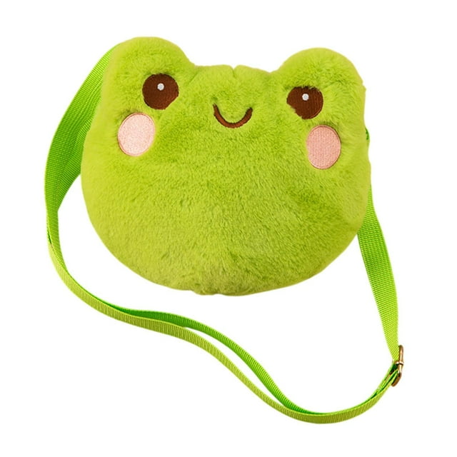 Linda bolsa de cuerpo cruzado en forma de animal para niños adultos para la fiesta de la calle comercial de regalos Verde rana
