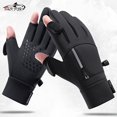 thumbnail image 2 of 1 par de guantes de ciclismo cálidos de invierno, guantes con tapa impermeables para pantalla táctil, guantes antideslizantes para ciclismo, guantes de esquí para hombres y mujeres, 2 of 4