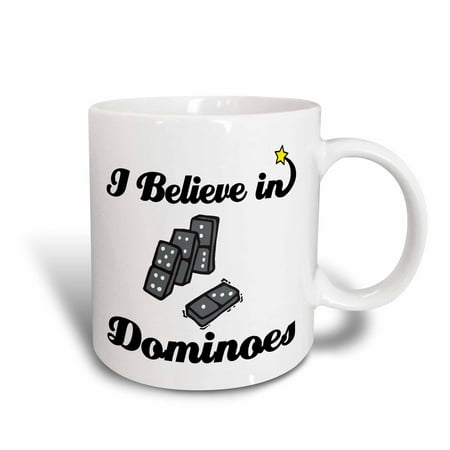 

3dRose I Believe In Dominoes - Ceramic Mug 11-ounce