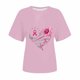 thumbnail image 4 of Fiudx Liquidación de Ofertas Flash Top de Manga Corta con Cuello Redondo y Estampado de Pecho para Mujer, 4 of 4