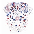 thumbnail image 5 of Cavosen American Flag Tops for Women Petite Patriotic Short Sleeve Round Neck Shirts USA Star Striped Print Shirts Lady XL Independence Day Casual Tops 4th of July Tunic Tees 2025 Patriotic Blouses, 5 of 10