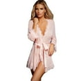 thumbnail image 2 of Tao Tao Women Kimono Robe Babydoll Chemsie Mesh Chemise Nightgown Cover Up Pink XL, 2 of 4