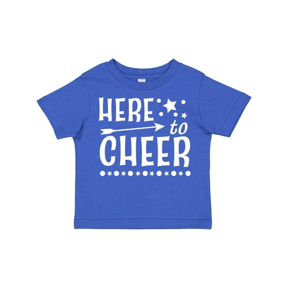 Inktastic Here to Cheer Cheerleading with Arrow and Stars Boys or Girls Toddler T-Shirt