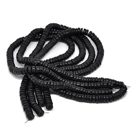 Fashion Jewelry Coco Beads - 8mm Black Coco Wood, Loose Beads, 4 16