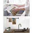 thumbnail image 5 of Nautical Blue Octopus Kitchen Dish Towels for Drying Dishes Set of 2, Coastal Ocean Summer Vintage Sea Waffle Weave Microfiber Hand Tea Bathroom Towels Quick Dry & Absorbent Towel 12x12, 5 of 7