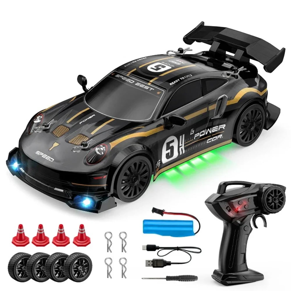 ATJIA RC Drift Car Toys Remote Control Drift Cars 2.4GHz 1:24 4WD High Speed RC Drift Car with LED Lights