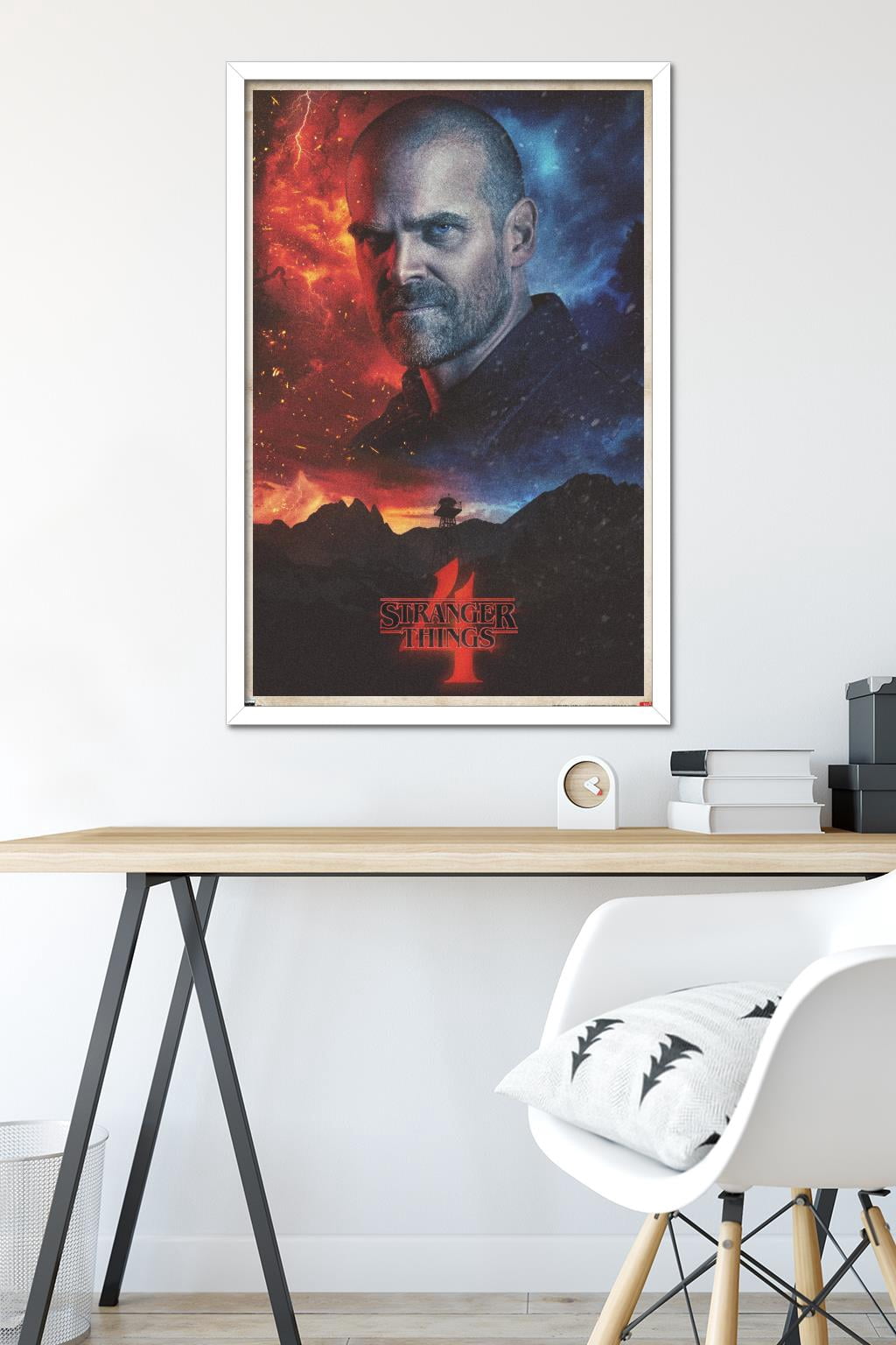 Netflix Stranger Things: Season 4 - Hopper One Sheet Wall Poster, 22.375" x 34" Framed