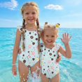 thumbnail image 7 of Abcomgle Kids Bathing Suits Girls Ruffled Stretchy One Piece Girls Swimsuit Cute Candy Graphic Bathing Suits for Girls, 7 of 7