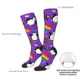thumbnail image 5 of Bingfone Compression Socks for Women and Men Long Socks for Running Athletic Cycling Nurse-Rainbow Lgbt Penguin, 5 of 8