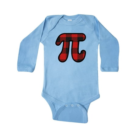 

Inktastic Pi Day Math Party Buffalo Plaid Gift Baby Boy or Baby Girl Long Sleeve Bodysuit