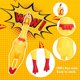 thumbnail image 2 of pares de juguetes de dentición de goma para perros, tamaño pequeño, con forma de pollo chillón, descompresión, amarillo, para limpiar los dientes., 2 of 5