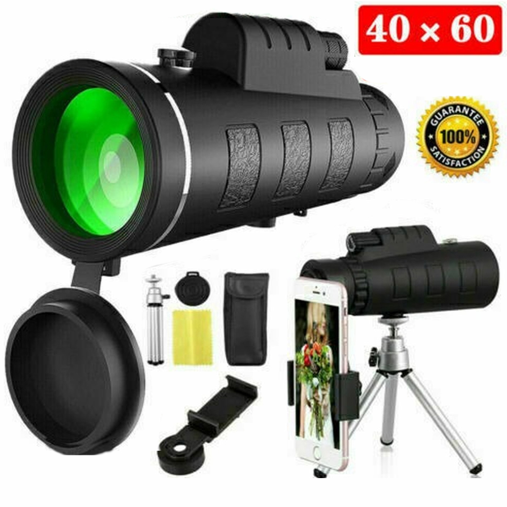 40x60 HD Monocular Telescope, High Power Monocular Scope Waterproof Monoculars with Phone Clip