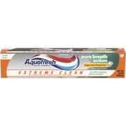 Aquafresh Extreme Clean Pure Breath Fluoride Toothpaste for Cavity Protection, 5.6 oz, Mint flavor