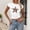 White, variant on Graphic Tees for Women Casual Round Neck T Shirt Featuring Star Leopard Print Design for Spring Summer Women’s Top with Everyday Wardrobe Black M
